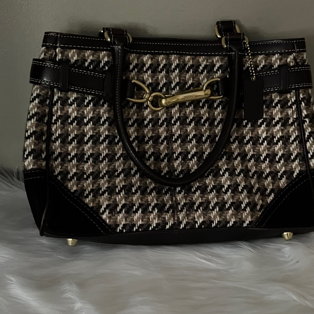 Coach Houndstooth Hampton Bag and Hat